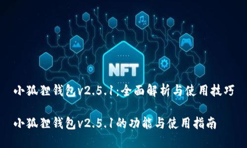 小狐狸钱包v2.5.1：全面解析与使用技巧

小狐狸钱包v2.5.1的功能与使用指南